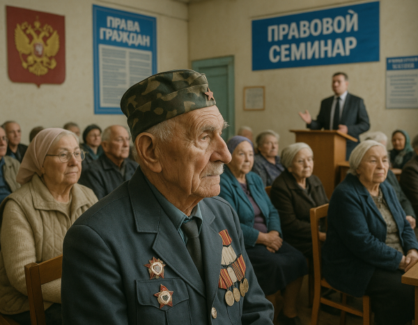 ветеран на юридическом семинаре в дом культуры